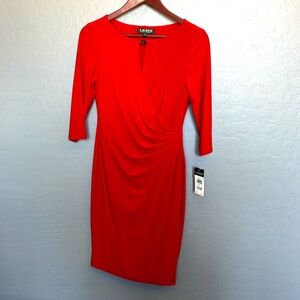 Red Cocktail Dress - Sz 4 -RALPH Lauren - Perfect for a night on the town!